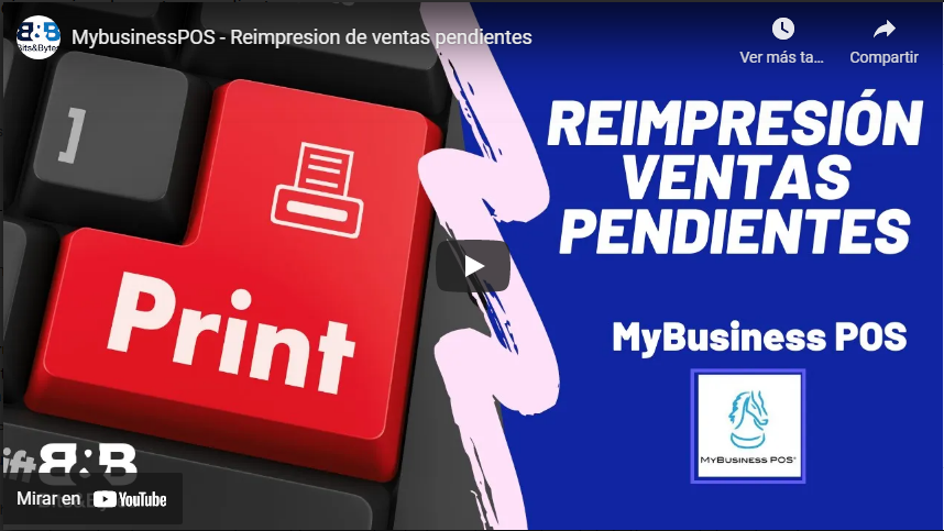 Reimpresion de ventas pendientes, MybusinessPOS